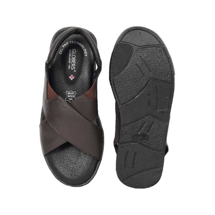 150201  GLOBERS ZEL PAD SANDLE BROWN