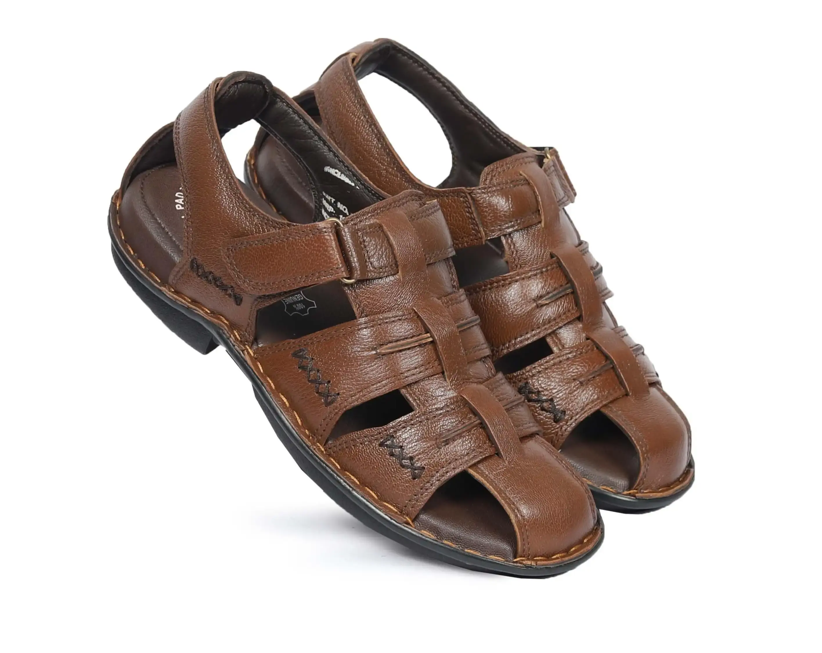 GLOBERS 21007 Sandle for Men | Zel pad Insole for Comfort | Modern Look with Straps | Comfortable ethnic look footwear for Men's