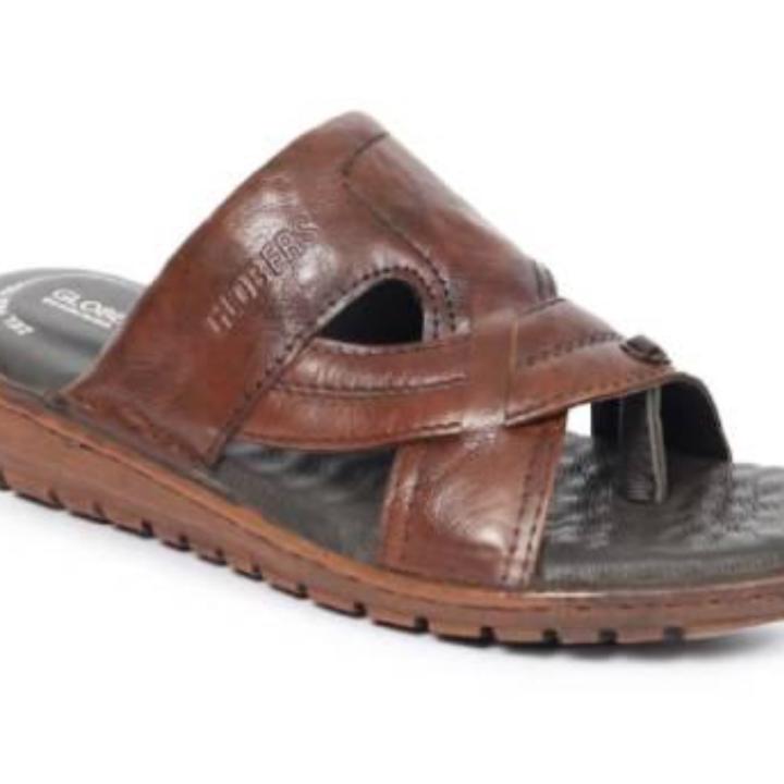 1304002 GLOBERS+  genuine leather chappal with thumb for Men | zel pad inside